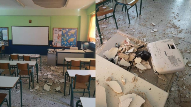 Αιγάλεω: Καταγγελία-κόλαφος για το μέρος της οροφής που κατέρρευσε σε δημοτικό σχολείο – «Θα είχαμε θρηνήσει τουλάχιστον πέντε με έξι παιδιά…»