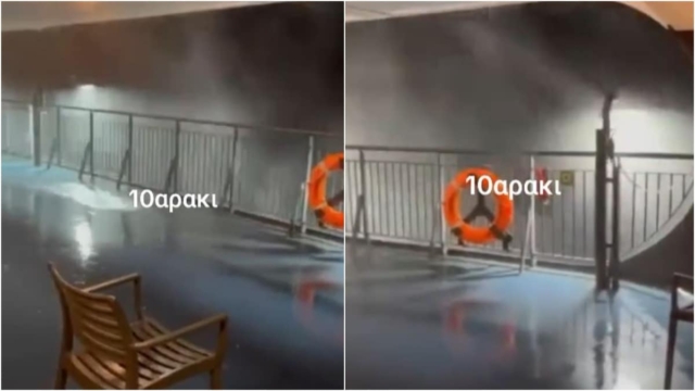 Σηκώθηκε στον αέρα η θάλασσα: 10 μποφόρ «χτύπησαν» πλοίο που έφυγε από Ηγουμενίτσα για Ιταλία (video)