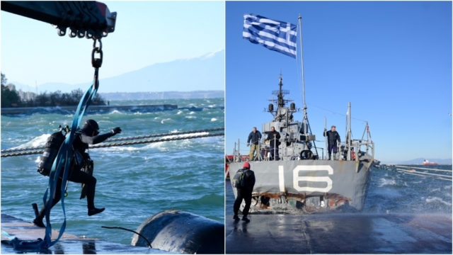 Θεσσαλονίκη: «Μάχη» για να μη βυθιστεί το ιστορικό αντιτορπιλικό «Βέλος» – Δύτες καταγράφουν τις ζημιές (video-photos)