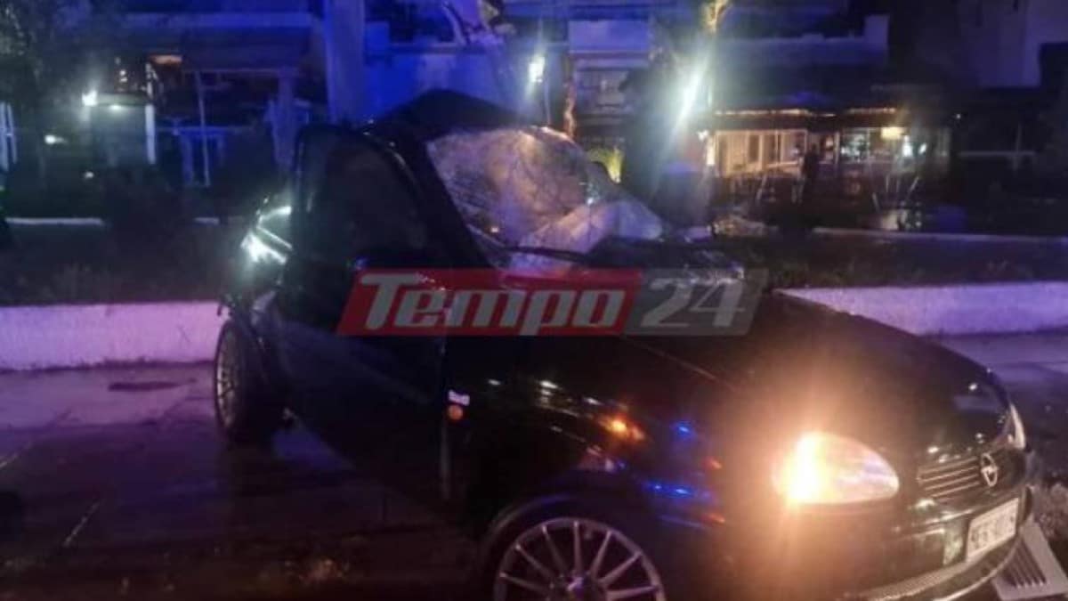 Πάτρα: Νεκρός ο 26χρονος που «καρφώθηκε» σε κολώνα με το αυτοκίνητό του