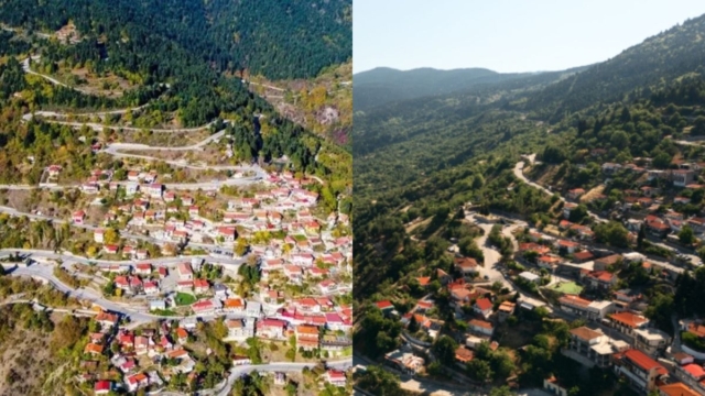 Τυμφρηστός: Το καταπράσινο χωριό της Ευρυτανίας με την θέα που «κόβει» την ανάσα (video)