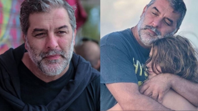 Χαζομπαμπάς ο Βασίλης Μπισμπίκης: Γύρισε από το ταξίδι με τη Βανδή και έτρεξε στην αγκαλιά του γιου του (photo)