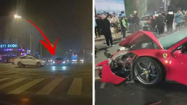 Πέρασε με κόκκινο φανάρι και διέλυσε Ferrari 250.000 δολαρίων (ΒΙΝΤΕΟ)