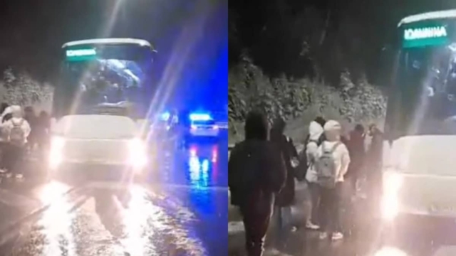 Ταλαιπωρία για επιβάτες σε ΚΤΕΛ: Ακινητοποιήθηκε λόγω μηχανικής βλάβης εν μέσω χιονόπτωσης – Περίμεναν μια ώρα μέσα στο κρύο (video)