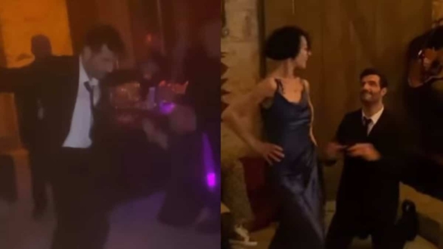 «Για σένα Ελενίτσα»: Το βαρύ ζεϊμπέκικο του Νίκου Κουρή στο γλέντι του γάμου του – «Ανταπέδωσε» με τσιφτετέλι η Τοπαλίδου (video)