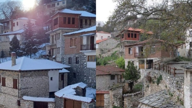 Το «Ζαγοροχώρι» της Μακεδονίας: Το ελληνικό χωριό με τα γραφικά σπίτια που είναι χτισμένα στην πλαγιά