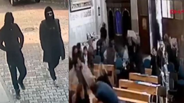 Κωνσταντινούπολη: Σοκάρει βίντεο ντοκουμέντο από την ένοπλη επίθεση σε καθολικό ναό – Η στιγμή που οι κουκουλοφόροι ανοίγουν πυρ (video)
