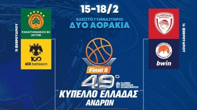 Ματσάρες έβγαλε η κλήρωση του Final 8 στο Κύπελλο Ελλάδος