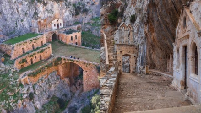 Άγιος Ιωάννης Ερημίτης: Η μονή «στολίδι» της Κρήτης που δεσπόζει εντυπωσιακά στην άκρη του γκρεμού (video)