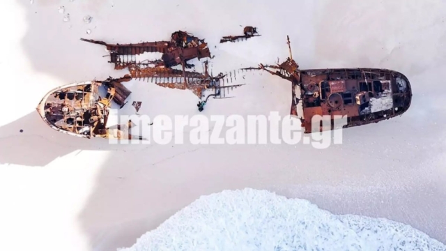 Τίτλοι τέλους για το διάσημο Ναυάγιο της Ζακύνθου: Οι τελευταίες ημέρες του «Παναγιώτη» – Κόπηκε στα δύο το σκαρί από την κακοκαιρία (video)