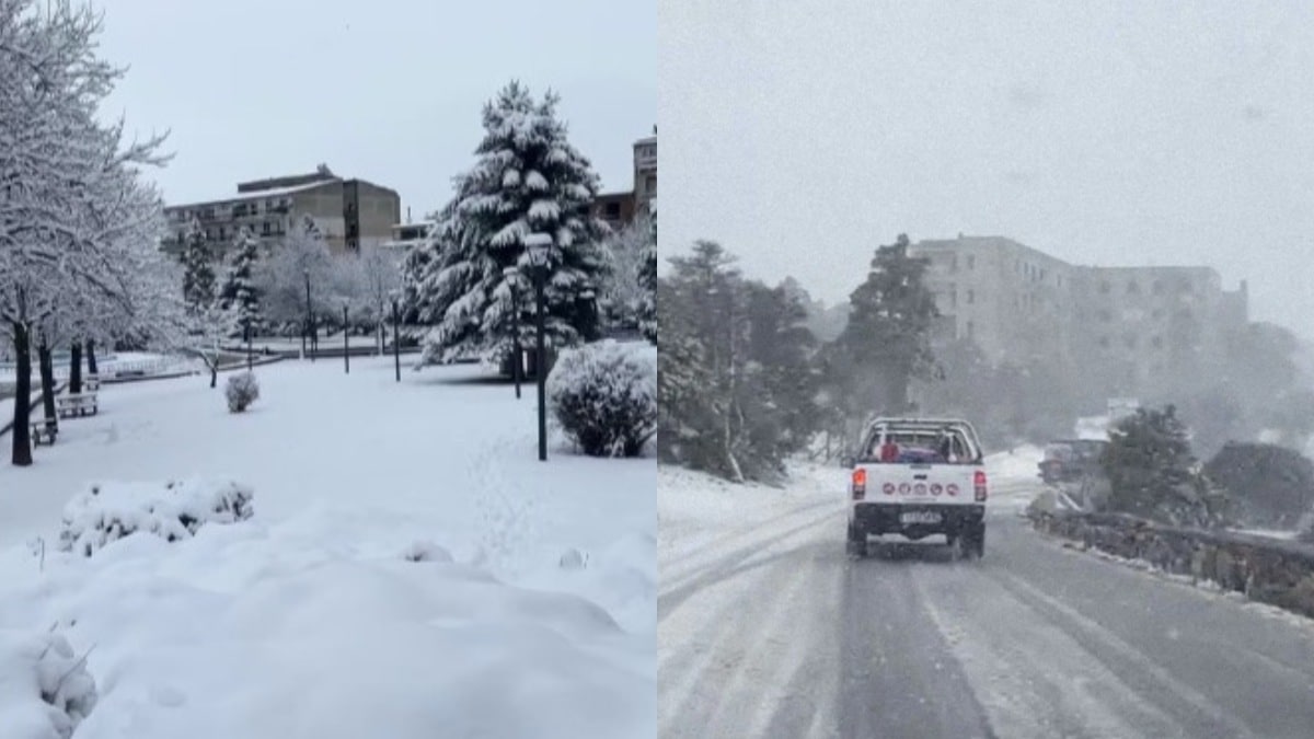 Στα «λευκά» η Αττική: Πανέμορφες εικόνες από την χιονισμένη Πάρνηθα – Διακοπή κυκλοφορίας από το ύψος του τελεφερίκ (video)