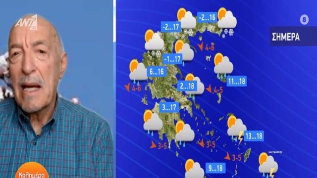 «Κοκτέιλ» φαινομένων από τον Τάσο Αρνιακό: Από τα χιόνια στα 20άρια – Ισχυρή προειδοποίηση από τον μετωρολόγο (video)