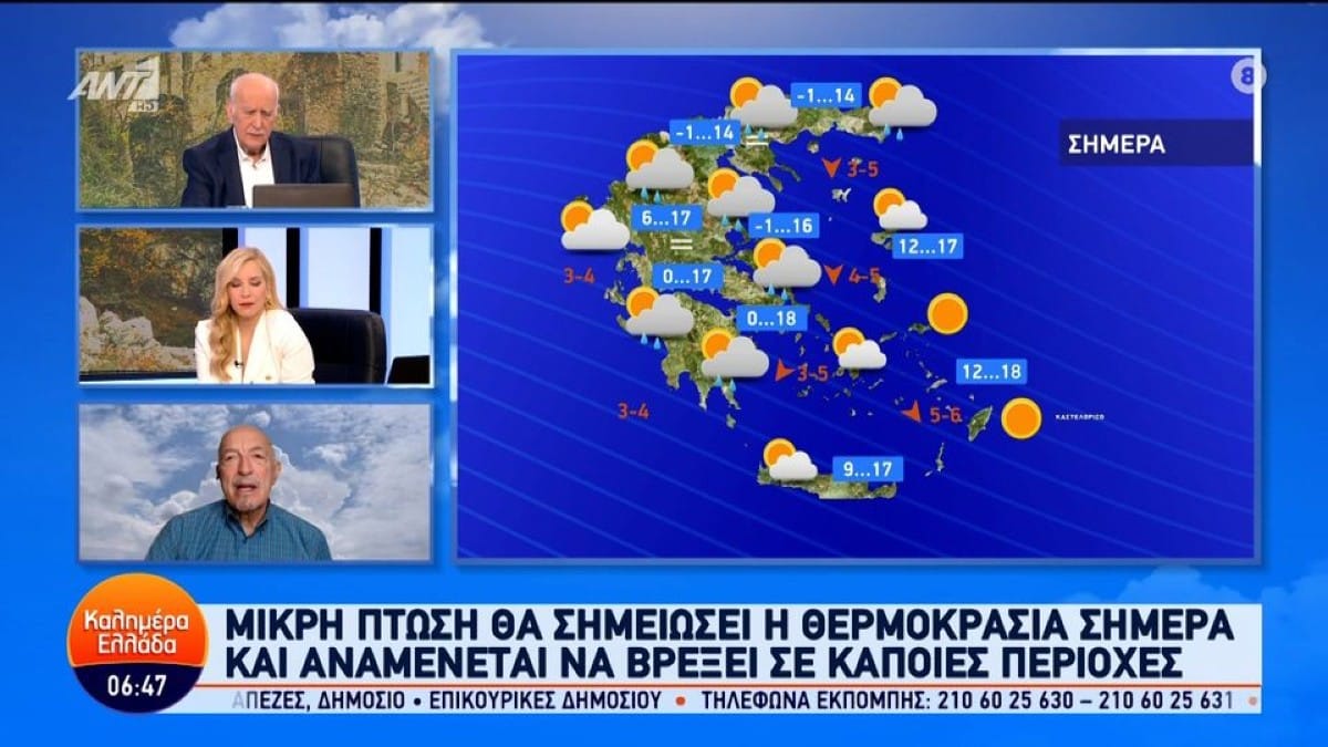 Αλλάζει το σκηνικό ο Τάσος Αρνιακός: «Μετά το ανοιξιάτικο σκηνικό έρχεται τριήμερο με βροχές και χιόνια…»