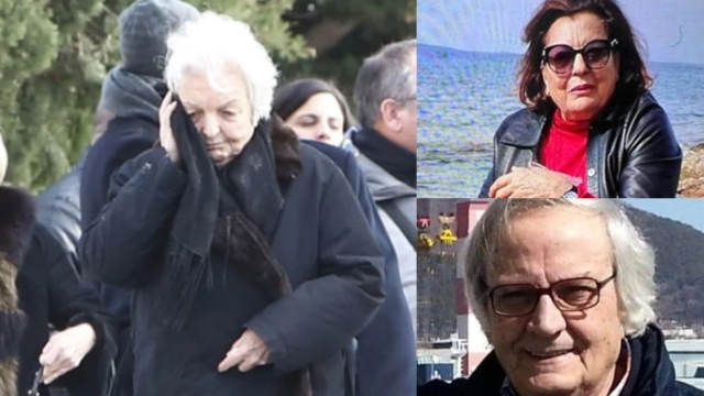 Μακελειό στη Γλυφάδα: Συντετριμμένη η Δέσποινα Καρνέση στην κηδεία της αδερφής της Μαρίας και του συζύγου της, Αντώνη Βλασσάκη