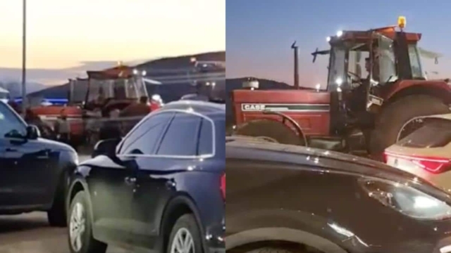 Μπλόκο αγροτών στον δρόμο προς Αράχωβα: Παρατεταγμένα τα τρακτέρ ξανά – Μεγάλες καθυστερήσεις για τους εκδρομείς (photos)