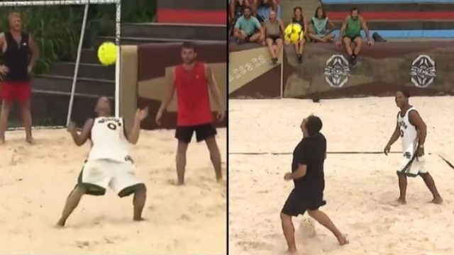 Survivor – Ροναλντίνιο: Έπαιξε ποδοβόλεϊ με τον Ατζούν και έβαλε μαγικό «ψαλιδάκι» (video)