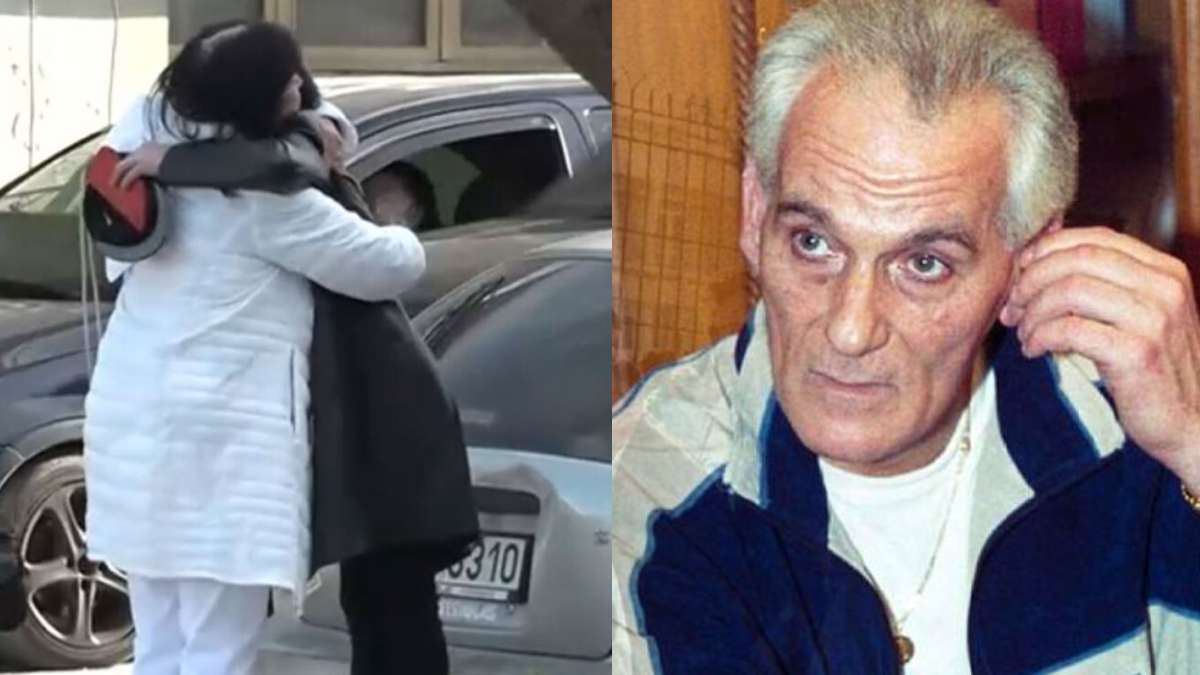 Κηδεία Βαγγέλη Ρωχάμη: Αγκαλιασμένες οι κόρες στην κηδεία του
