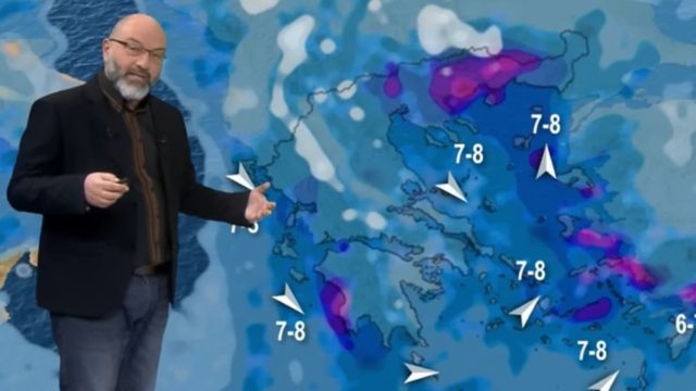 Σάκης Αρναούτογλου:  Πού ενδέχεται να σημειωθούν μπόρες και καταιγίδες την Πέμπτη (8/2)