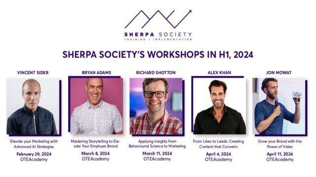 Η Sherpa Society παρουσιάζει 6 νέα ολοήμερα workshops για Marketers