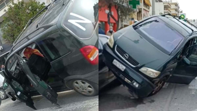 Γαλάτσι: Απίστευτο τροχαίο στη Λεωφόρο Βεΐκου – Αυτοκίνητο «σκαρφάλωσε» σε παρκαρισμένα (ΒΊΝΤΕΟ)