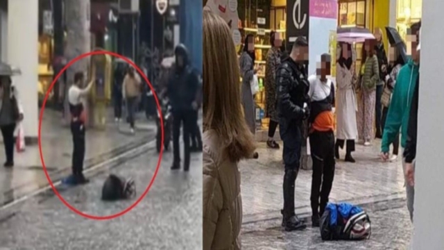 Βίντεο ντοκουμέντο από την επίθεση στην Ερμού: Η στιγμή της σύλληψης του δράστη που μαχαίρωσε την 22χρονη – «Ήταν κατάσκοπος και με παρακολουθούσε» (video)