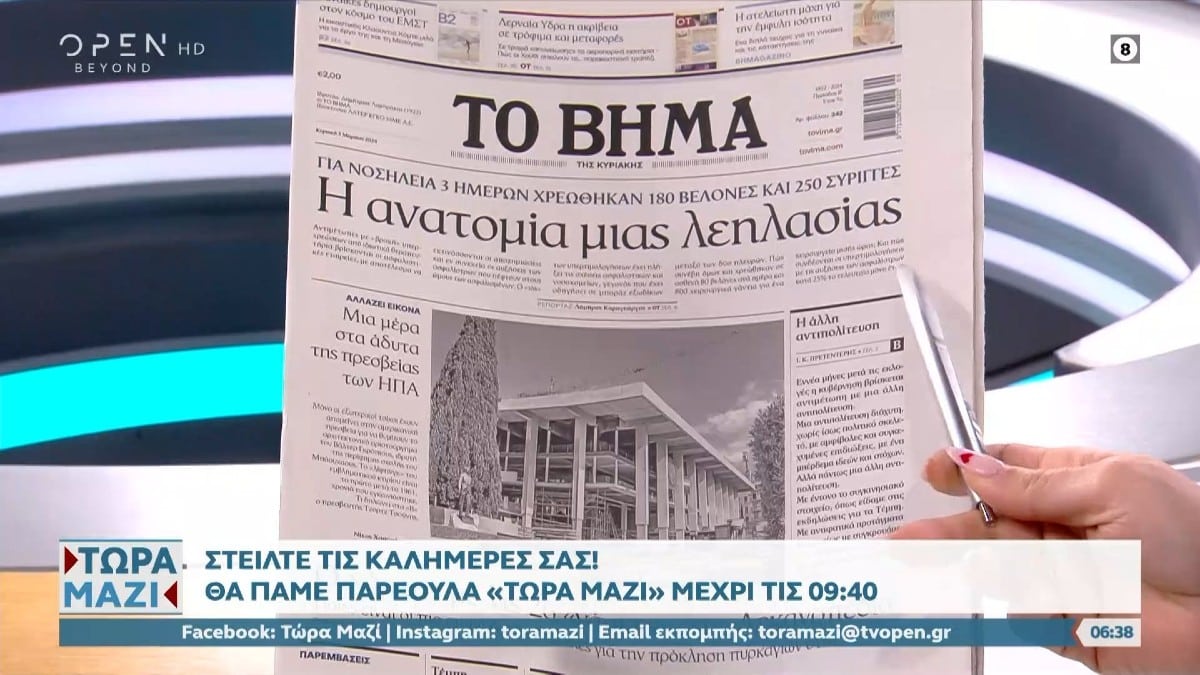 Τα πρωτοσέλιδα των εφημερίδων (03/03)