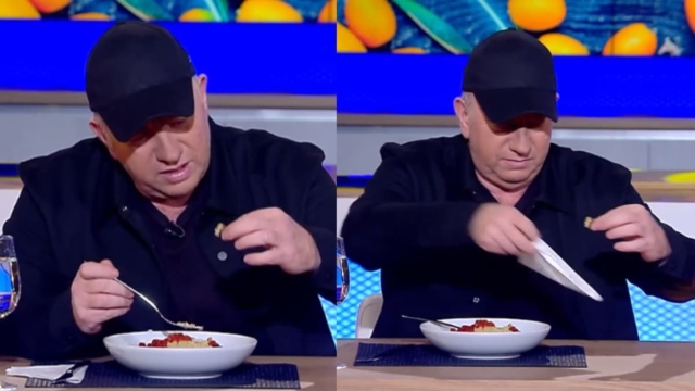 Έντρομος ο Έκτορας Μποτρίνι: Παρα λίγο να πνιγεί με αυτό που βρήκε στο πιάτο του (video)