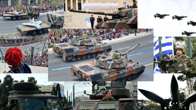 25η Μαρτίου: Εντυπωσιακή η μεγάλη στρατιωτική παρέλαση στο Σύνταγμα –  Άρματα, Εύζωνες, επίσημοι και πλήθος κόσμου (video)