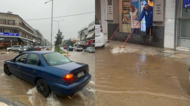 Πλημμύρισε η παραλιακή: Η βροχή έκανε λίμνη τη λεωφόρο Ποσειδώνος – Η ουρά έφτασε από την Καλαμακίου μέχρι τη Γλυφάδα (video)