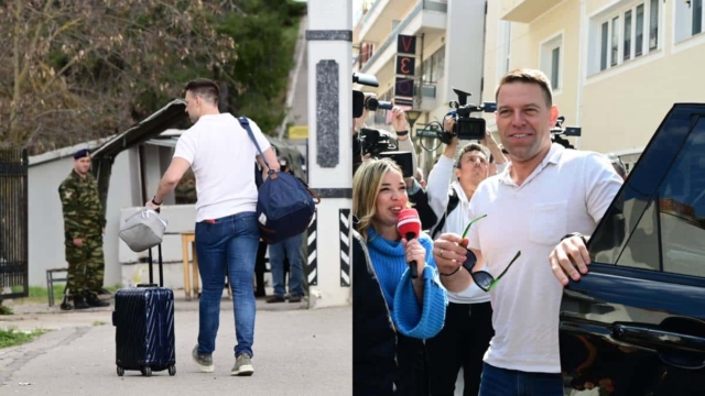 Στέφανος Κασσελάκης: Έφτασε και παρουσιάστηκε στο στρατόπεδο της Θήβας – «Τιμή μου να είμαι εδώ να υπηρετήσω την πατρίδα μου» (video)