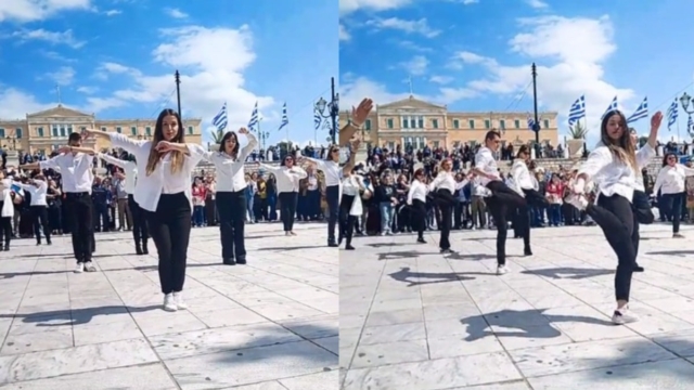 Τίμησαν την 25η Μαρτίου με Νίκο Οικονομόπουλο: Το ζεϊμπέκικο μαθητών στην παρέλαση της Αθήνας που έγινε viral (video)
