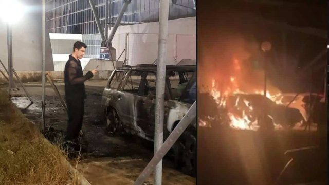 Γιώργος Αμούτζας: Πανικόβλητος έξω από το στούντιο του ALPHA – Άρπαξε φωτιά το αυτοκίνητό του (video)