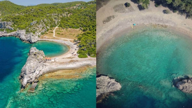 Μόλις 1,5 ώρα από την Αθήνα: H διπλή παραλία με την χρυσή αμμουδιά (video)