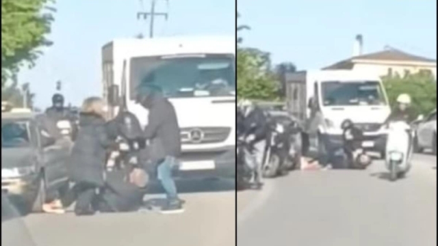 Σοκ στη Θεσσαλονίκη: Πλακώθηκαν μέσα στη μέση του δρόμου – Τους τραβούσαν για να τους χωρίσουν (video)