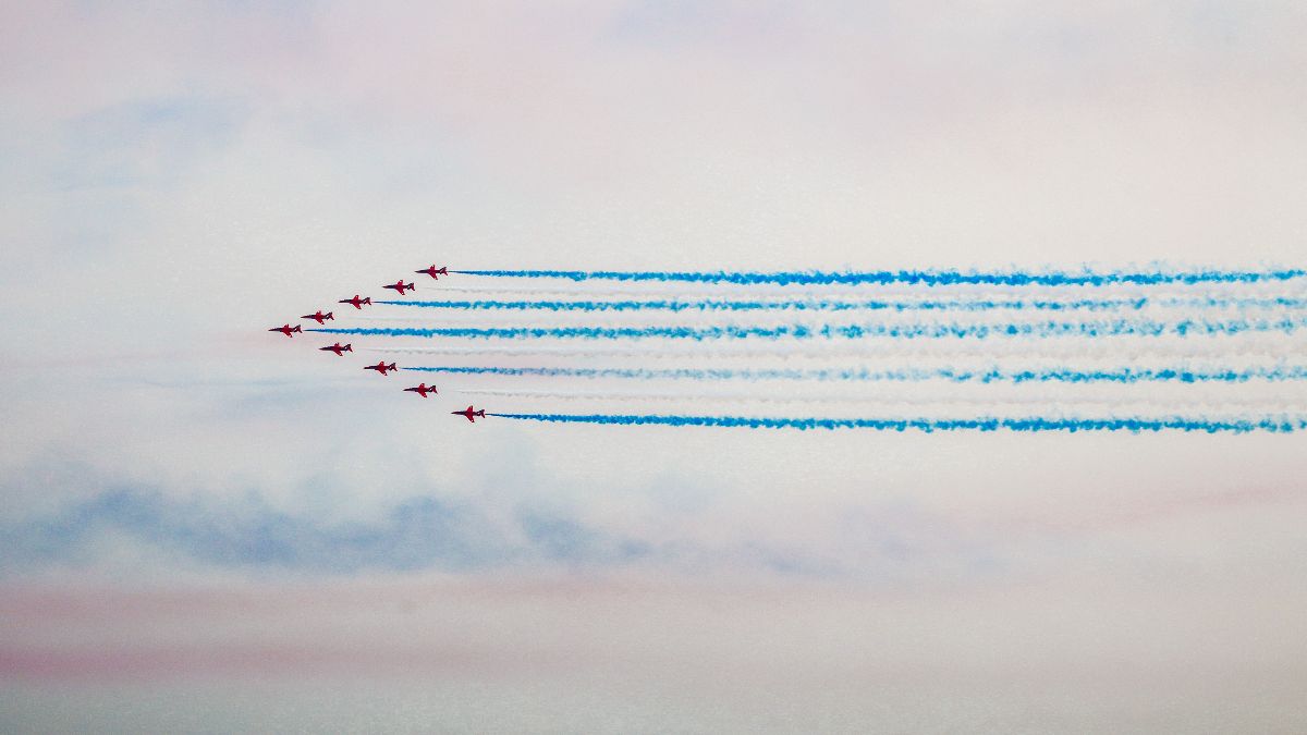 Αεροπορική επίδειξη των Red Arrows στο Φλοίσβo – Βίντεο με τις εντυπωσιακές πτήσεις