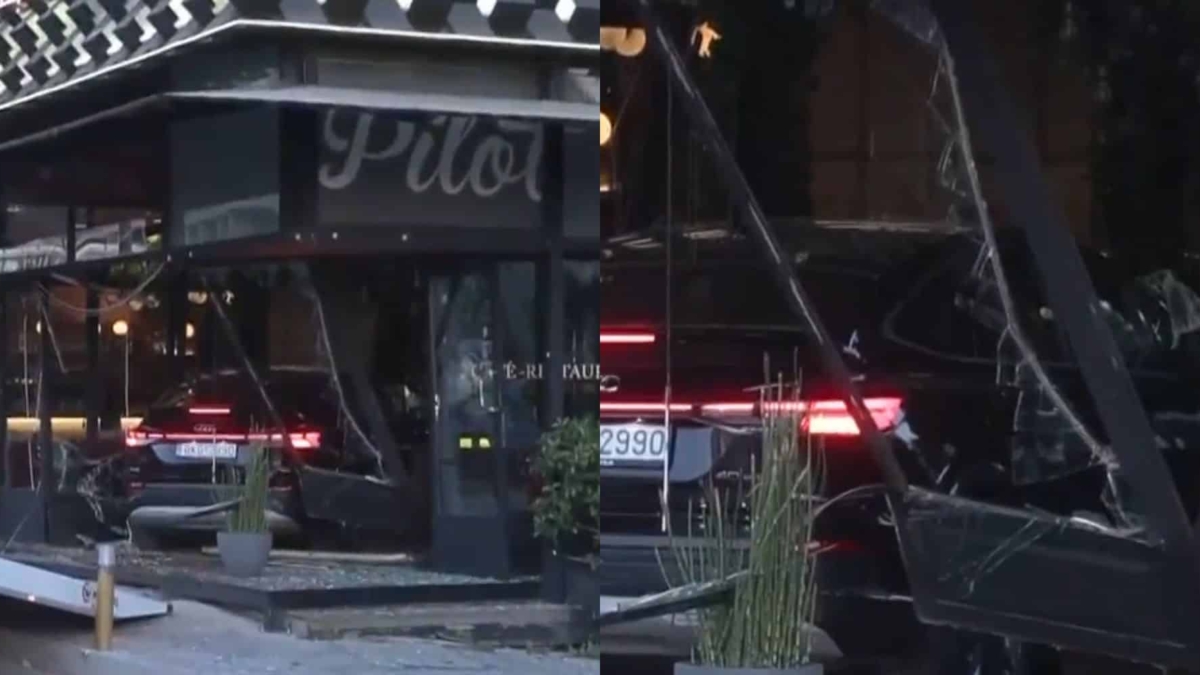 Τροχαίο στη Συγγρού: Αυτοκίνητο με «τρελή» πορεία έπεσε πάνω σε καφετέρια (video)