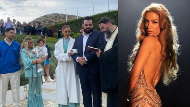 Ελένη Φουρέιρα: Δεύτερη φορά νονά – Το καταπληκτικό look της και η φωτογραφία πλάι στον Κωνσταντίνο Αργυρό