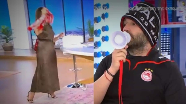 Ερυθρόλευκη έναρξη στο Happy Day: Με κασκόλ του Ολυμπιακού η Σταματίνα Τσιμτσιλή και τρέλα Φραγκολιά – «Το σηκώσαμε» (video)