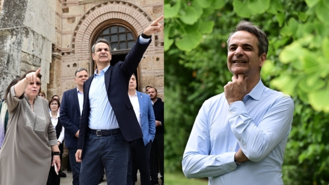 Περιοδεία στο Χαϊδάρι ο Κυριάκος Μητσοτάκης μέσα στα «πράσινα» – Επίσκεψη στη Μονή Δαφνίου και στον Διομήδειο Βοτανικό Κήπο