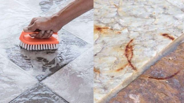 Λεκέδες στα πλακάκια της αυλής: Κάντε τα να αστράφτουν με δύο υλικά