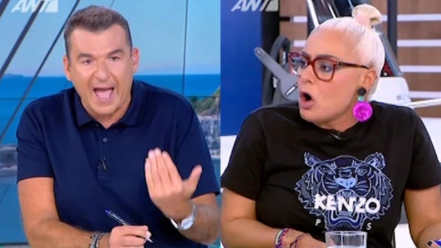 Άγριος καβγάς Γιώργου Λιάγκα και Άριας Καλύβα στον αέρα: «Κτήνος» – «Στη δική μου εκπομπή όχι ψέματα»