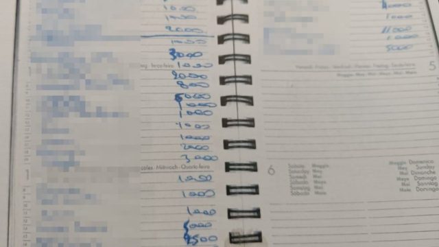 Κύκλωμα μίζας στη Χαλκίδα: Αυτό είναι το μπλοκάκι των εφοριακών της ΔΟΥ με τα ονόματα και τα ποσά – «Έχει λεφτουδάκια»