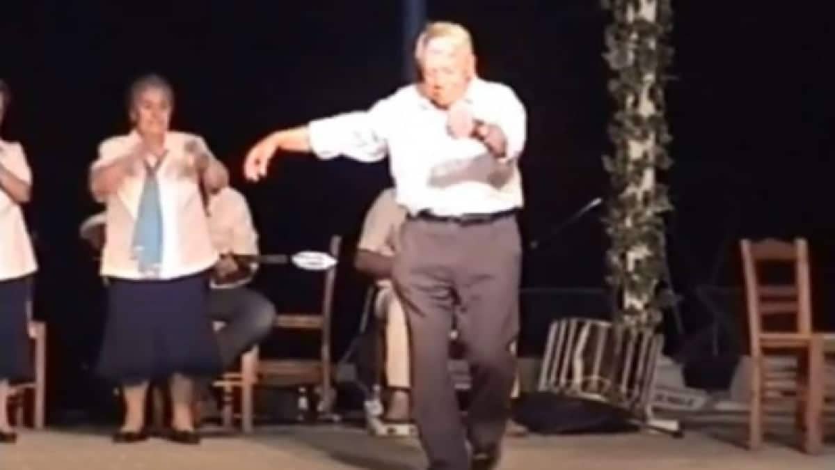 90χρονος παππούς δίνει «ρέστα» & κάνει το κοινό να παραληρεί με το μερακλίδικο ζεϊμπέκικο του (video)