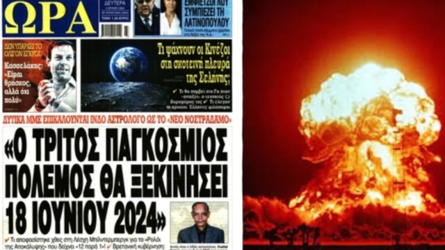 Βρείτε καταφύγια: Η «Ελεύθερη Ώρα» αποκάλυψε την ημερομηνία έναρξης του Γ’ Παγκόσμιου Πολέμου – «Εφοδιαστείτε με κονσέρβες, κεριά και μπαταρίες»