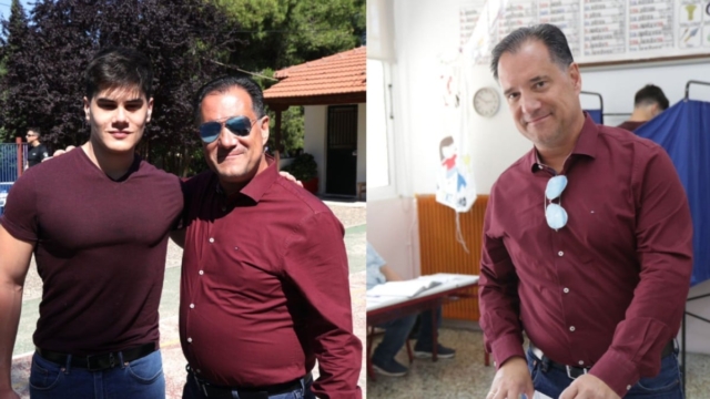 Παρέα με το γιο του ψήφισε ο Άδωνις Γεωργιάδης: «Μην αφήνετε τους άλλους να αποφασίζουν για εσάς» (photo)