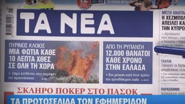 Τα πρωτοσέλιδα των εφημερίδων (21/6)