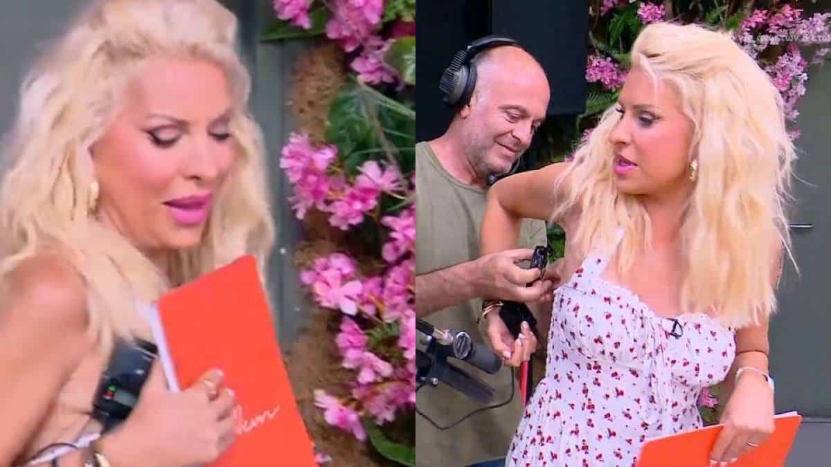 Χαμός με την Ελένη Μενεγάκη: Ατύχημα για την παρουσιάστρια λίγο πριν βγει στον αέρα του Mega (video)