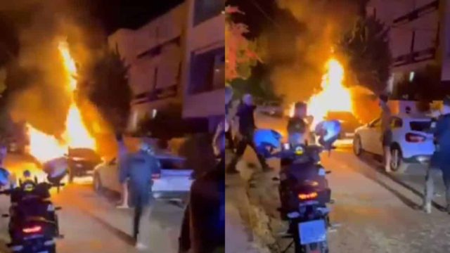 Παπάγου: Βίντεο από την επίθεση με μολότοφ στο σπίτι της Προέδρου του Αρείου Πάγου – Όταν το περιπολικό τυλίγεται στις φλόγες