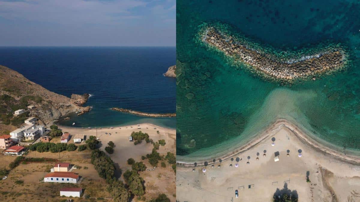 Εκεί που οι βράχοι μοιάζουν με δαγκάνες καβουριού: Η πλατιά παραλία με την χρυσή άμμο και τα γαλήνια νερά