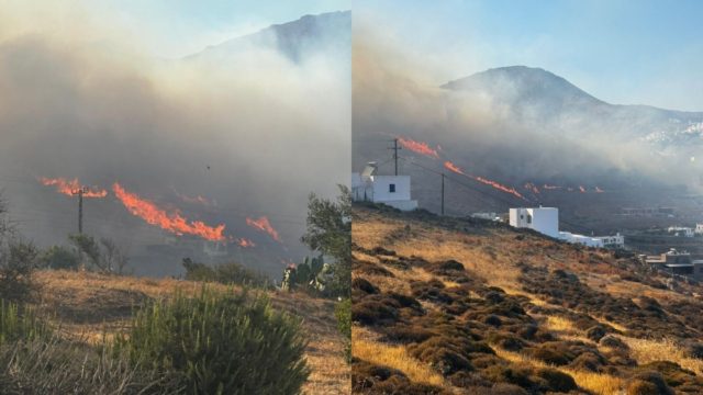 Νέο μήνυμα του 112 για την φωτιά στη Σέριφο – Εκκενώνονται συνολικά 6 οικισμοί
